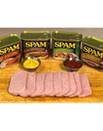 Spam Variety 4 Pack Bacon Hickory Smoke Jalapeno Turkey Bundle with Two Stainless Steel Cups