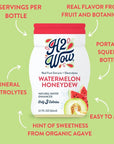 H2wOw Water Enhancer Drops ORGANIC  Natural Extracts of Real Fruit  a Hint of Organic Stevia  21oz bottles Variety 4 Pack