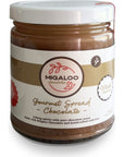 MIGALOO Chocolatier Gourmet Spreadable Milk Chocolate Gluten Free for Bread Cookies Crackers Bagels 1 Jar 9 Oz