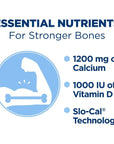 Citracal Slow Release 1200, 1200 mg Calcium Citrate and Calcium Carbonate Blend with 1000 IU Vitamin D3, Bone Health Supplement for Adults, Once Daily Caplets, 185 Count