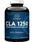 MRM Nutrition CLA 1250 | Keto Friendly | 80% CLA High Potency | 1000mg CLA per Capsule | Healthy fats | Gluten-Free | 30 Servings