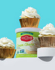 Miss Jones Baking Organic Buttercream Frosting, Perfect for Icing and Decorating, Vegan-Friendly: Cream Cheese (Pack of 1)