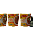 Tasty Bite Indian Cuisine Side Dish  NonGMO  3 Flavor Variety 1 each Vegetable Korma Organic Hot Madras Lentils Vegetable Tikka Masala 10 Ounces Plus Recipe Booklet Bundle