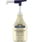 Ghirardelli White Chocolate Flavored Sauce 873 Ounce with Ghirardelli Pump and Spoon