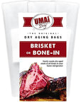 UMAi Dry Aging Bag for Steaks  Pack of 3 I Dry Age Bags for Meat Brisket or BoneIn up to 1420lbs Home Steak Ager Refrigerator Bags NO Vacuum Sealer Needed Tender Aged Beef in 2845 Days