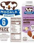 Mooala – Organic Vanilla Bean Almondmilk - 32 fl oz (Pack of 6)