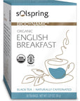 Dr Mercola Solspring English Breakfast Tea Full Bodied Flavor and Naturally Caffeinated 18 Tea Bags Pack of 3 non GMO Gluten Free Soy Free USDA Organic Demeter Certified Biodynamic