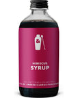 Shaker  Spoon Summer Cocktail Syrup Set 4oz Hibiscus Syrup 4oz Peach Lavender Syrup 4oz Strawberry Syrup Flavored Syrups for Drinks Coffee Syrup