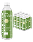 YOUTHWATER Cucumber NAD Enhancing Flavored Water 0 Sugar Low Calorie With Vitamin C B and NAD Precursors Pack of 12