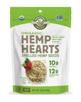 Organic Hemp Hearts, 12oz; 10g Plant Based Protein and 12g Omega 3 & 6 per Srv | Smoothies, yogurt & salad | Non-GMO, Vegan, Keto, Paleo, Gluten Free | Manitoba Harvest