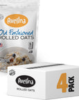 Avelina Old Fashioned Rolled Oats  Kosher NonGMO  GlutenFree Oatmeal with No Added Sugar 123 oz 4Pack