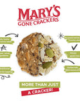 Marys Gone Crackers Super Seed Crackers Organic Plant Based Protein Gluten Free Everything 55 Ounce Pack of 1