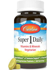 Carlson - Super 1 Daily, Vegetarian Multiple Formula, Multivitamin, Optimal Wellness, 60 Tablets