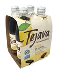 Tejava Lemon Black Iced Tea 4 Pack 12oz Glass Bottles Unsweetened NonGMO Kosher No Sugar or Sweeteners No calories No Preservatives Brewed in Small Batches