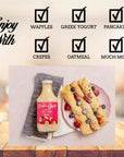 BUTTER COUNTRY Rich  Creamy Buttermilk Syrup  White Raspberry Flavor  No Artificial Flavors No Corn Syrup GlutenFree rBSTFree Dairy  Syrup for Pancakes Waffles  Desserts  16 fl oz1 Pack