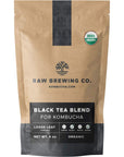 Kombuchacom Certified Organic Loose Leaf Tea  Kombucha Brewing Blends Black Tea Blend 8 Ounce W 50 XL FILTER BAGS