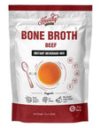 Hearthy Foods Beef Bone Broth Powder, Grass-Fed Hydrolyzed Bovine Bone Broth, Keto and Paleo Friendly Strengthens Immunity, Supports Bone Health, Halal Certified, Non-GMO, 16 oz. 454g