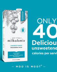 milkadamia Macadamia Milk - Unsweetened - 32 Fl Oz (Pack of 6) - Lactose Free Milk, Vegan Shelf Stable Milk, Plant Based Non Dairy Milk, Organic Dairy Free Macadamia Nut Milk