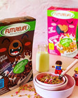 FUTURELIFE Oat Cereal Bits  Multigrain Pops  Kids Cereal  375g132oz  33 Nutrients  Assist with Immune Function  High In Fiber  Added Probiotics  34g Protein  Chocolate 1