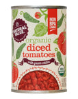 Natural Value Organic Diced Tomatoes with Organic Green Chilies 10 Ounce Pack of 12