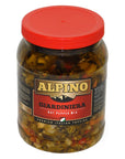 Alpino Giardiniera Hot Pepper Mix  Premium Italian Topping  64oz 12 gallon