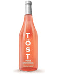 TOST ROSE All-Natural Alcohol-Free Sparkling Beverage - 25.4 Fl Oz (Pack of 12)