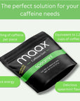 Maax Caffeine Energy Gum  125mg of caffeine per piece  Spearmint  125 total pieces per bag  Focus Supplement