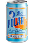 POLAR Dry Sparkling Soda Diet Orange Flavor  Premium Cocktail Mixer Inspired by History  24pk 75oz Cans