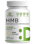 DEAL SUPPLEMENT Ultra Strength HMB Supplements 3,000mg Per Serving, 240 Capsules | Third Party Tested | Supports Muscle Growth, Retention & Lean Muscle Mass | Fast Workout Recovery