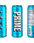 Prime Energy Drink Cans  Flavor Variety 5 Pack  200mg Caffeine Zero Sugar 300mg Electrolytes Vegan  12 Fl Oz Cans  By World Group Packing Solutions