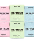 Refresh Gum Variety Pack Sugar Free Chewing Gum  Xylitol PlantBased SyntheticFree Vegan  NonGMO 6 Pack