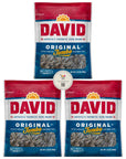 Davids Salted  Roasted Sunflower Seeds Pack of 3 525 oz Bags Jumbo Original