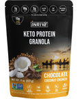 Inrive HighProtein Chocolate Coconut Crunch GlutenFree Granola Keto SoyFree Kosher No Added Sugar Vegan NonGMO 8oz 3pack