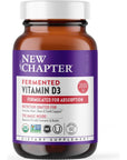 New Chapter Fermented Vitamin D3 2,000 IU, Organic, ONE Daily for Immune, Heart & Bone Support + Whole-Food Turmeric, Adaptogenic Reishi Mushroom, 100% Vegetarian, Gluten Free, 60 Count