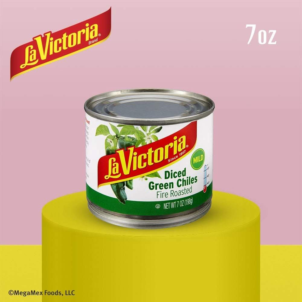 LA VICTORIA Fire Roasted Diced Green Chiles Mild 7 Oz