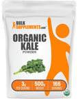 BulkSupplementscom Organic Kale Powder  Superfood Powder Greens Powder Kale Powder Organic  Vegan  Gluten Free  3g per Serving 500g 11 lbs Pack of 1