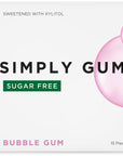 Simply Gum Sugar Free Chewing Gum 15 Count Pack of 6 Variety