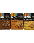 KIND Breakfast Bar Variety Bundle: Dark Chocolate Cocoa, Peanut Butter, Oats 'n Honey (1 box of each)