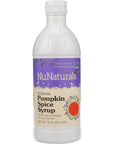 NuNaturals Stevia Syrup, Sugar-Free Sweetener, Plant-Based Sugar Substitute, Zero Calorie, Pumpkin Spice, 16 oz