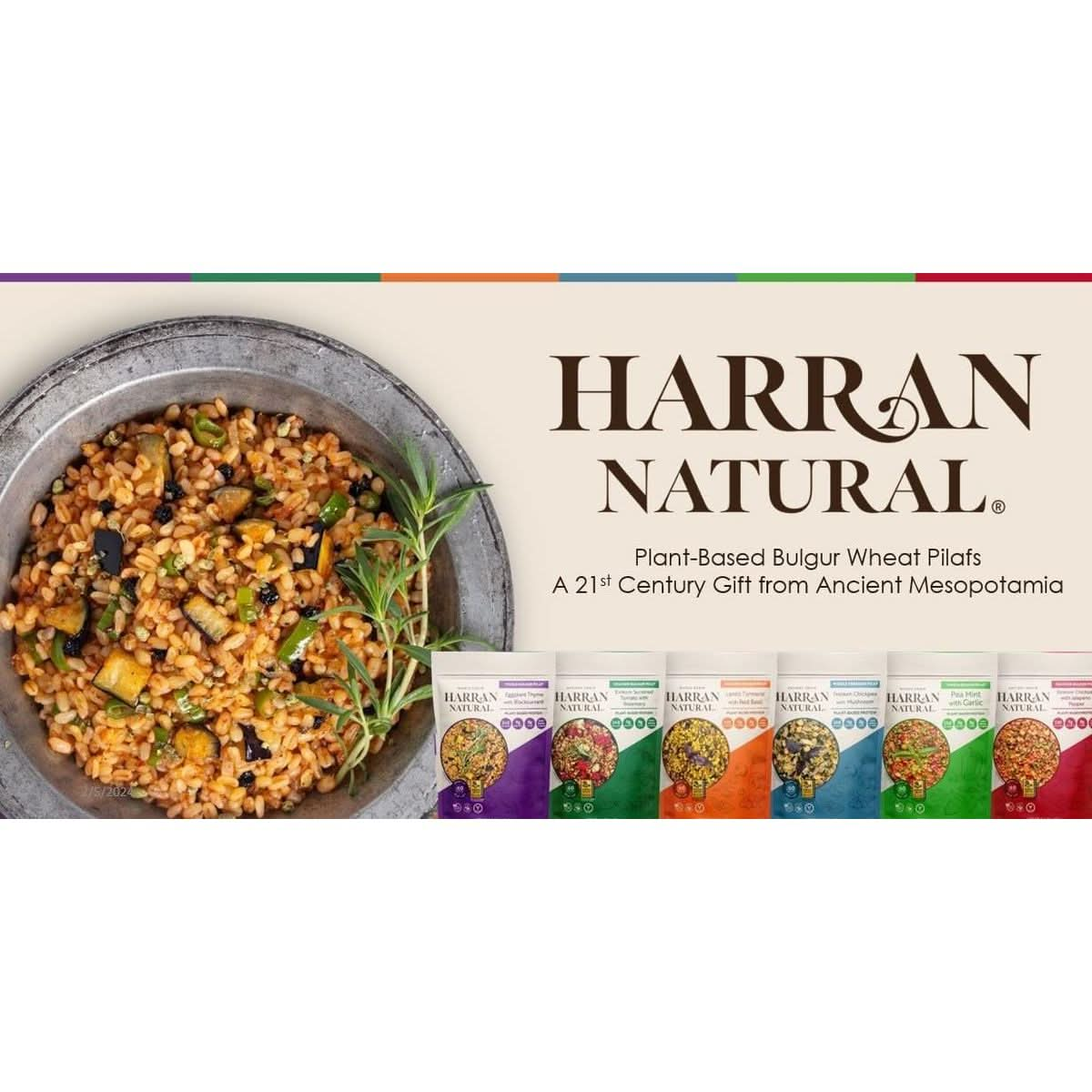 Whole Grain Freekeh Pilaf Mix by Harran Natural  PlantBased Protein Meal Vegan GMOFree Microwavable Pouch Ready in 60 Seconds  Chickpeas With Mushroom  66 oz 8 Pack 52 Oz 1500gr