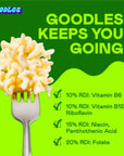 Goodles Vegan Is Believin Mac  Cheese 12Pack 525oz  12g Protein 7g Fiber with Prebiotics 21 Nutrients  Kosher Certified  Clean Label Certified