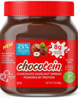 Chocotein Hazelnut Protein Spread  4X More Protein 25 Less Sugar No Palm Oil or Artificial Sweetners 8g Protein per Serving  13 oz