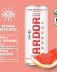 ARDOR ENERGY Sparkling Water Pink Grapefruit - 12 pack