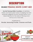 Ibumie Penang White Curry Mee White Curry Flavour Instant Soup Ramen Noodles 8 Packs x 105g  Free 2 sticks Essenso coffee