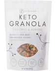 Keto Hana Coconut & Almond (Plant Based) Granola Breakfast Cereal, Low Carb (2g Net), High Protein, Gluten Free, Keto Vegan Diet with Zero Refined Sugars (11oz/300gr)