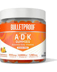 Bulletproof Sugar-Free Orange Strawberry Vitamins A+D+K Gummies, 60 Count, Keto Supplement for Heart, Bone and Immune Support, New and Improved Formula and Texture, Packaging May Vary