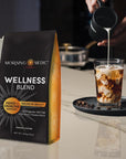 Morning Medic Wellness Coffee with Ashwagandha MCT Oil Maca Root Vitamin B6 Vitamin B12 Vitamin D and Cinnamon Ground Coffee Medium Roast 12 oz