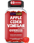 SUPPZAAR Vegan Apple Cider Vinegar Gummies - 500mg 60 Servings