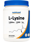 Nutricost L-Lysine Powder 1KG (2.2lbs)