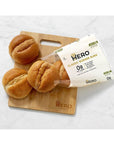 Hero Classic Hamburger Buns - Burger Buns | Net Low Carb Buns | High Fiber, 0g Net Carbs, 0g Sugar & 90 Calories Per Serving Burger Rolls (24 Buns, Pack of 6)